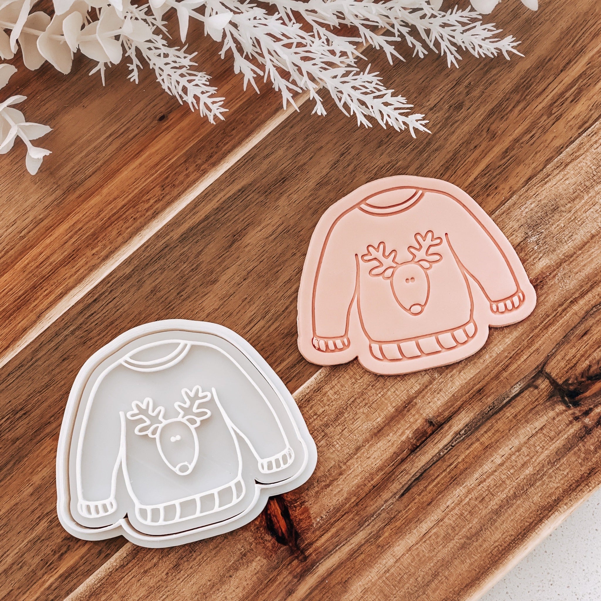 Christmas Sweater Cookie Cutter and Embosser Set Bake and Decorate Co