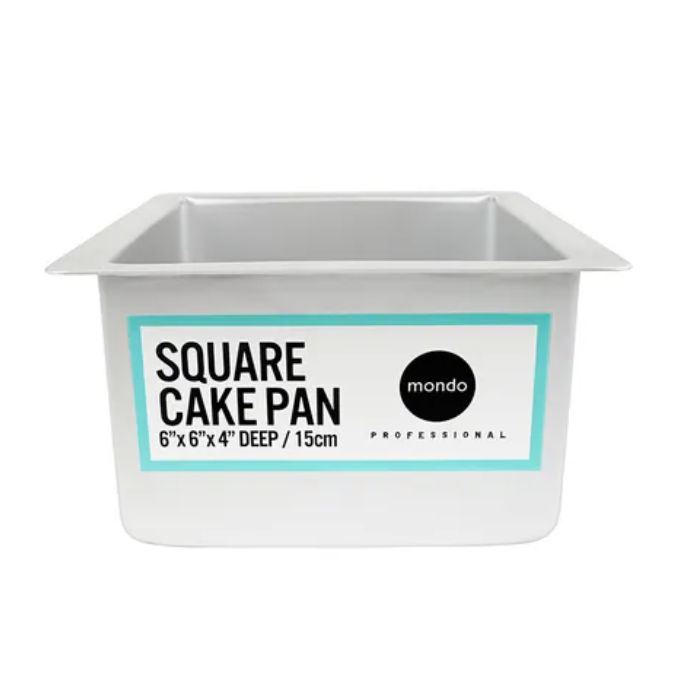 Mondo Pro Deep Square Cake Tin 6inch Bake and Decorate Co