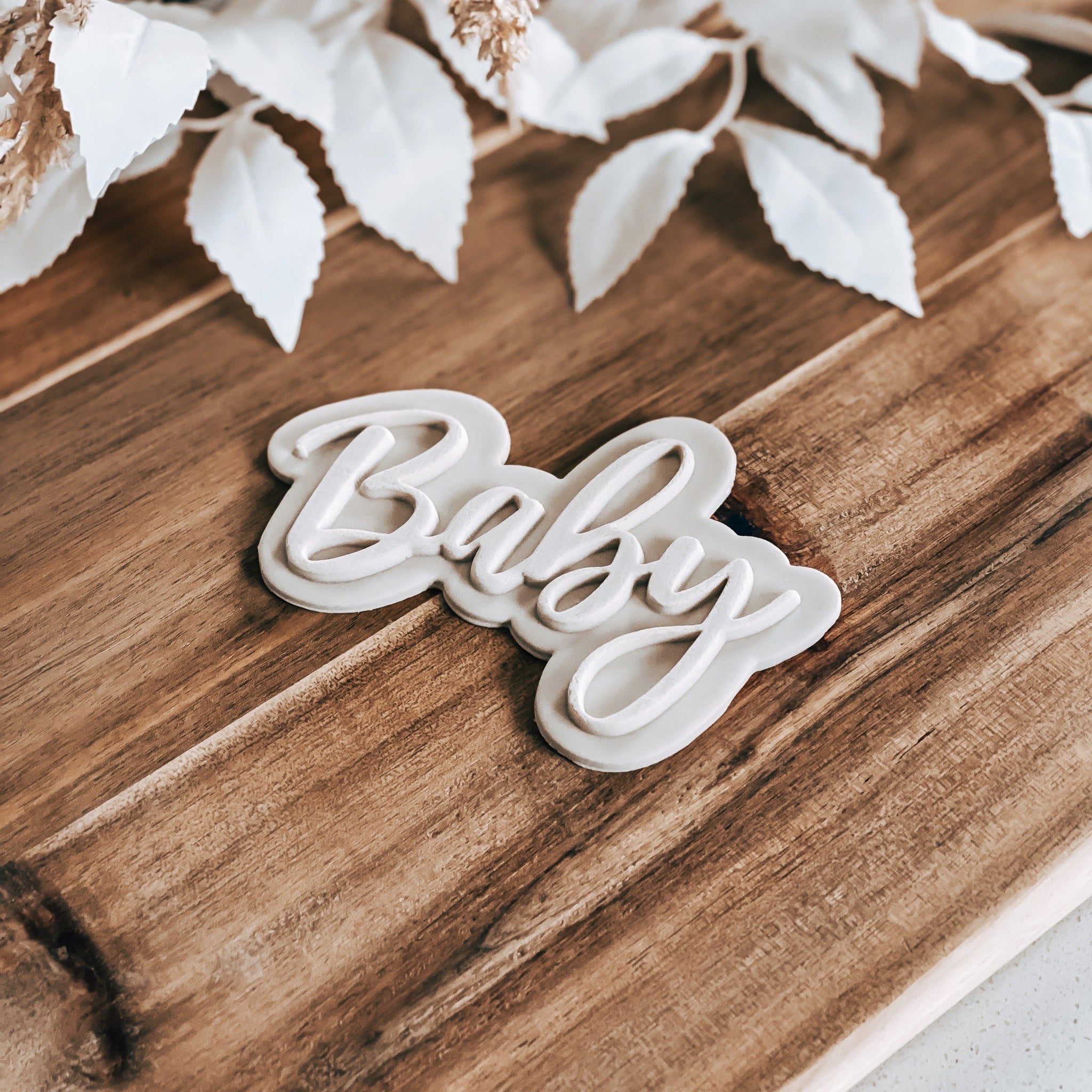 Cutter Script Baby Script Cookie Cutter and Debosser Set – Bake and Decorate Co