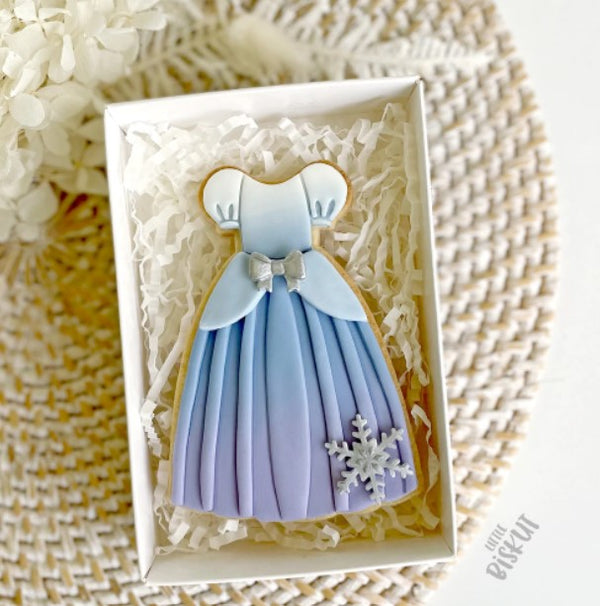 Little Biskut Princess Dress Cookie Cutter & Embosser Set